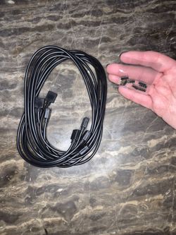 4 pcs/pack black 2M 6.56ft 4 Color RGB Extension Cable LED Strip Connector