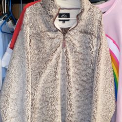 Grizzly Sherpa Sweater Men’s XXL Grey 1/4 Zip Thick Fuzzy Pullover