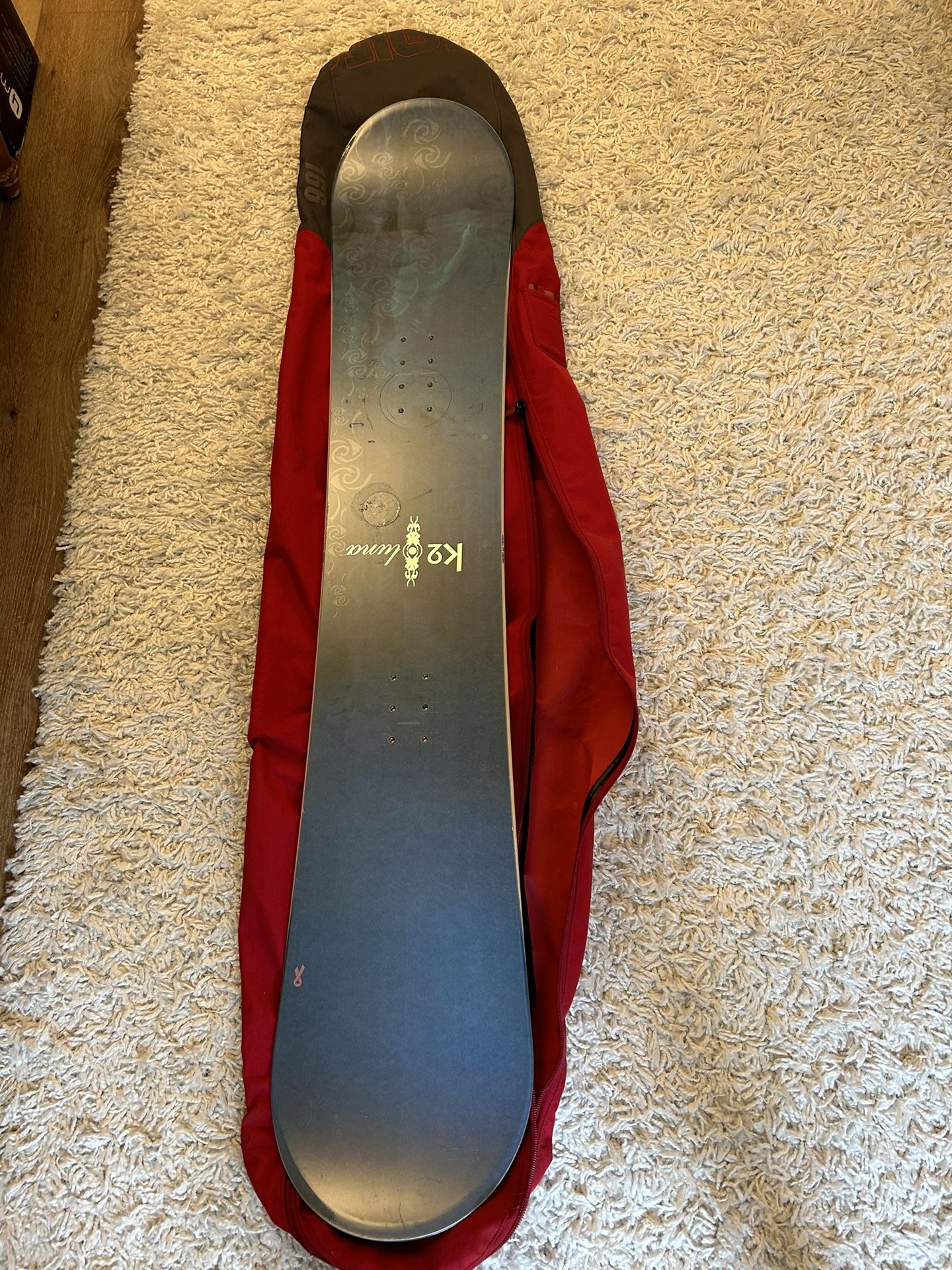 Snowboard and Bag