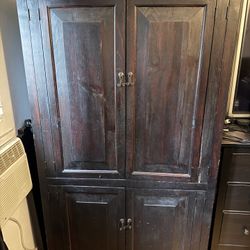 Brown Wooden Armoire