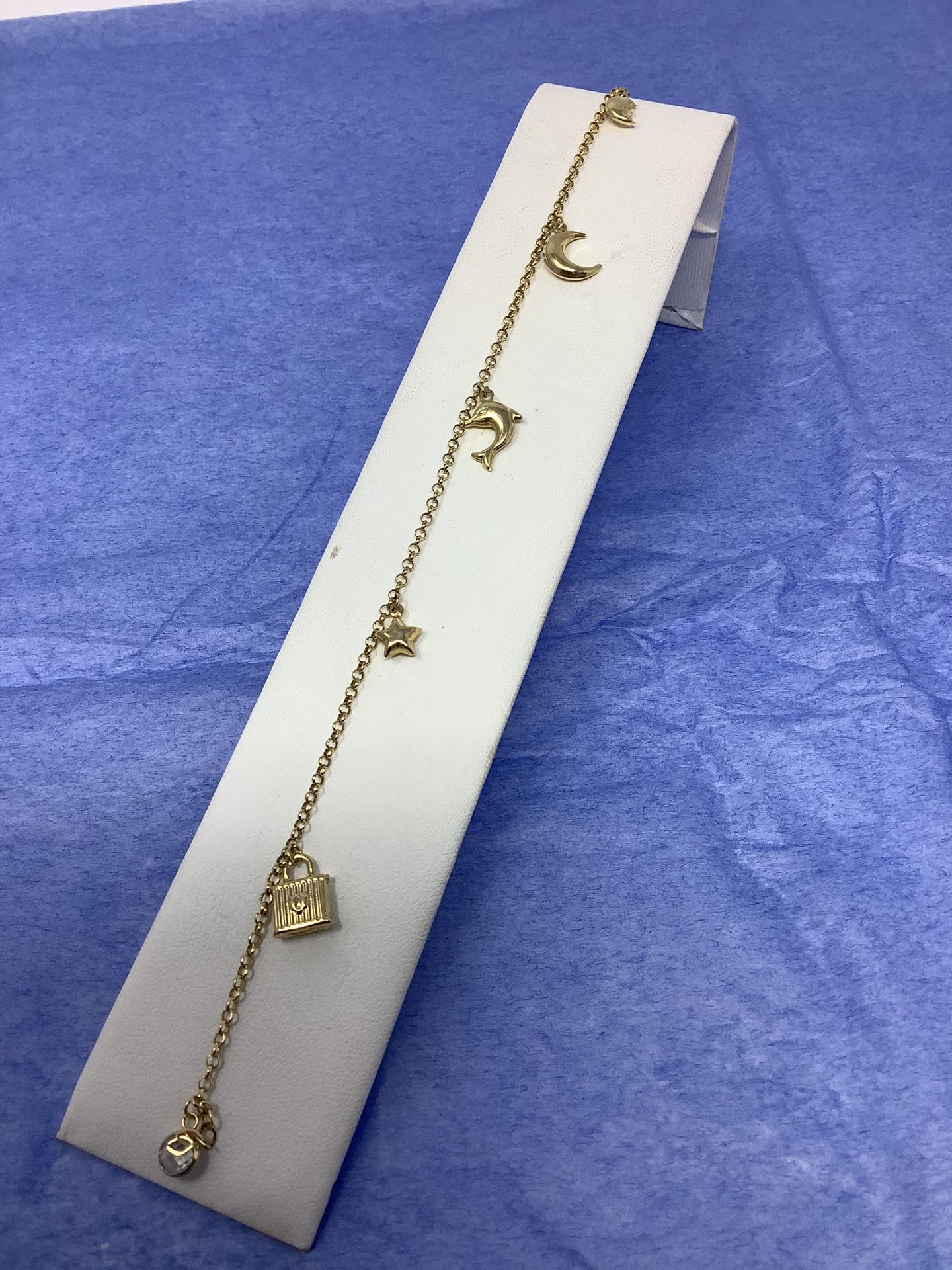 14kt Gold Charm Anklet