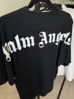 Palm Angels men’s logo-print oversized t-shirt. Authentic.