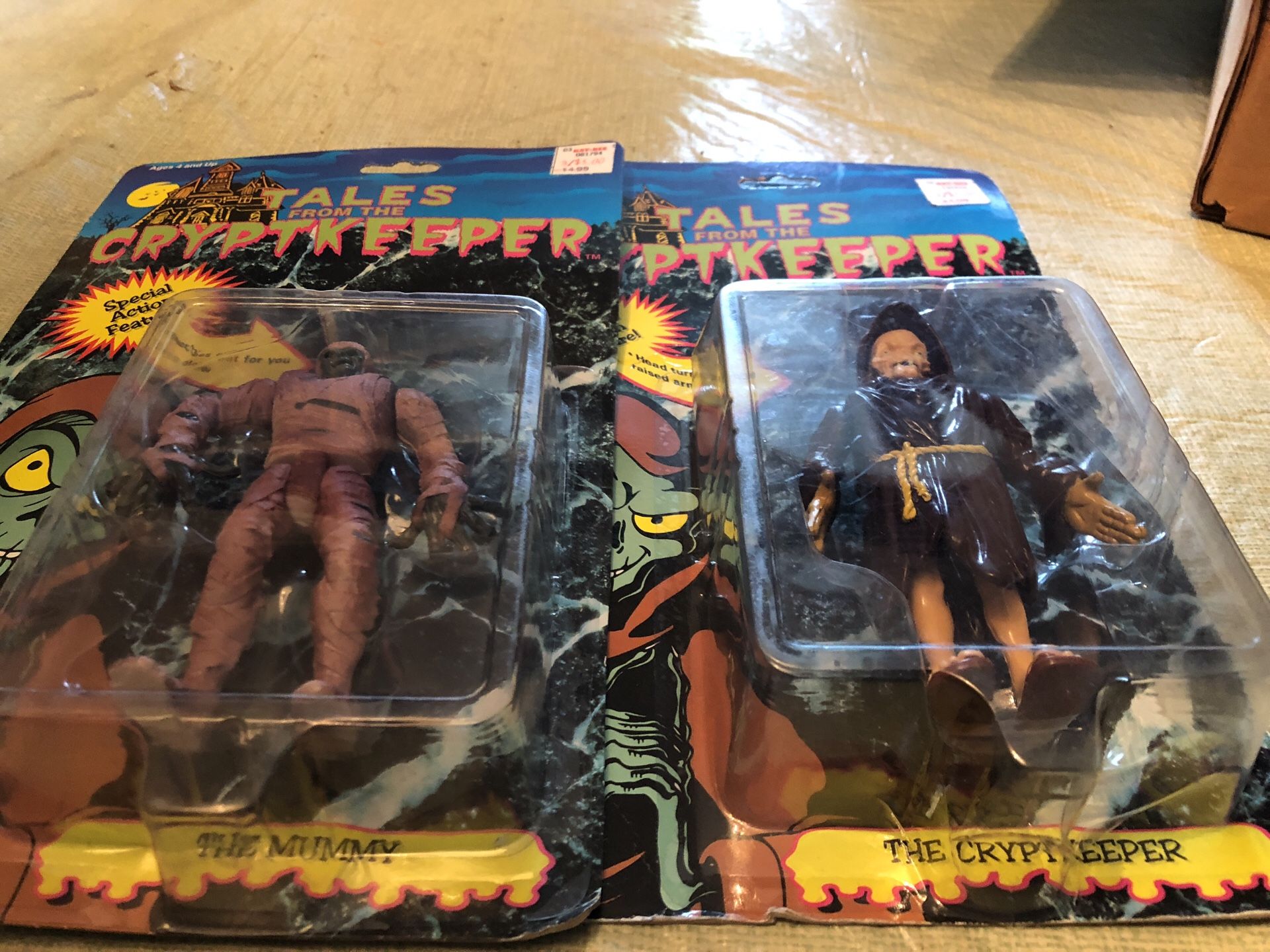 Tales from the crypt keeper action figure . The mummy and the cryptkeeper