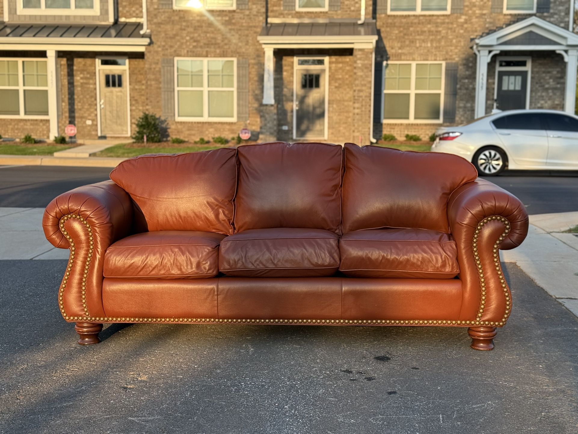 Tan Leather Sofa