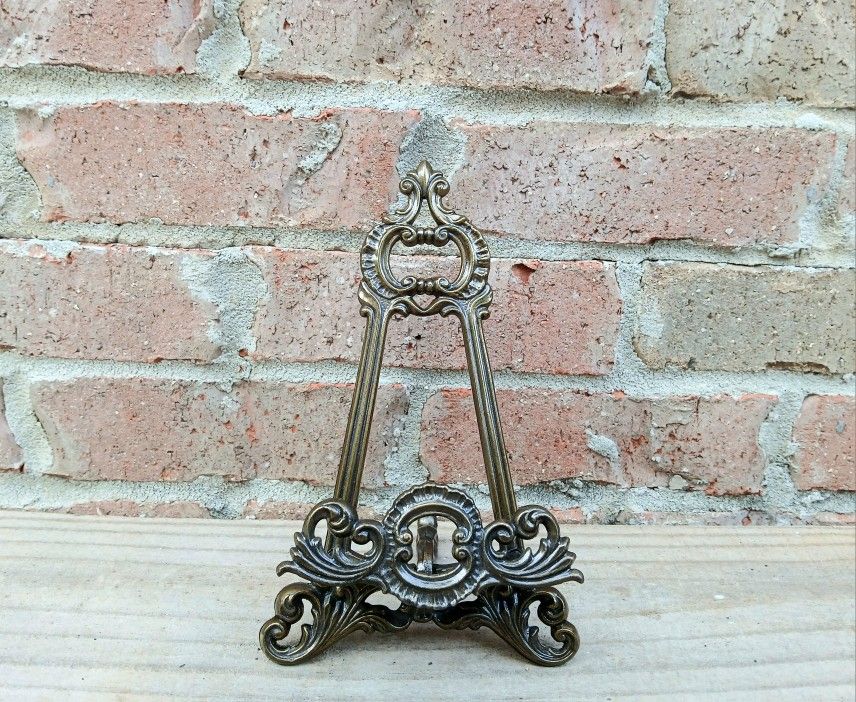 Vintage Brass Display Easel