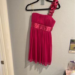 Maroon Pink Purple Chiffon Dress