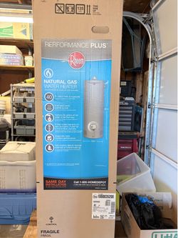 New Rheem 40 gallon natural gas water heater