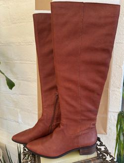 NEW Lucky Brand Leather Thigh High Pointy Toe Boots Size 11