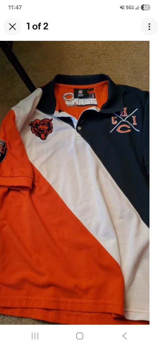 CHICAGO BEARS XL POLO SHIRT 