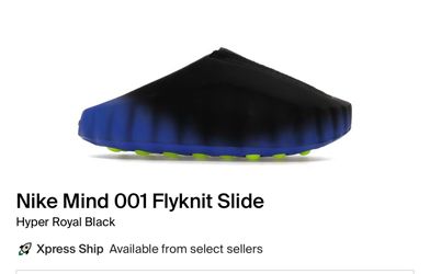 Nike mind 001 hyper royal flyknit size 9
