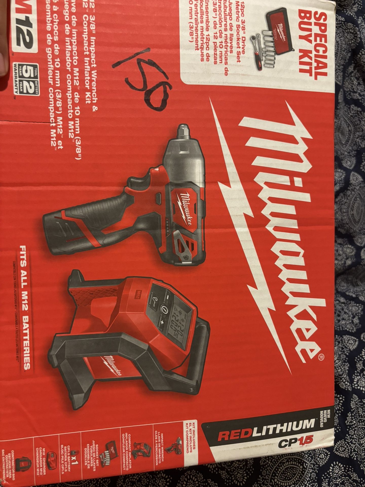 Milwaukee M12 Impact Wrench & Inflator Kit