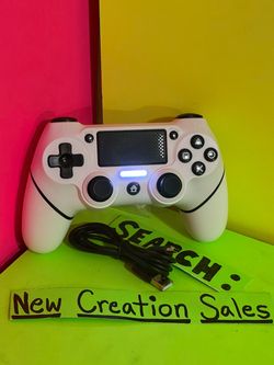 BRAND NEW Wireless Controller for PS4 PlayStation 4 PS4 Slim PS4 Pro PC WHITE AceGamer Gamepad Joystick Gaming Remote Touchpad