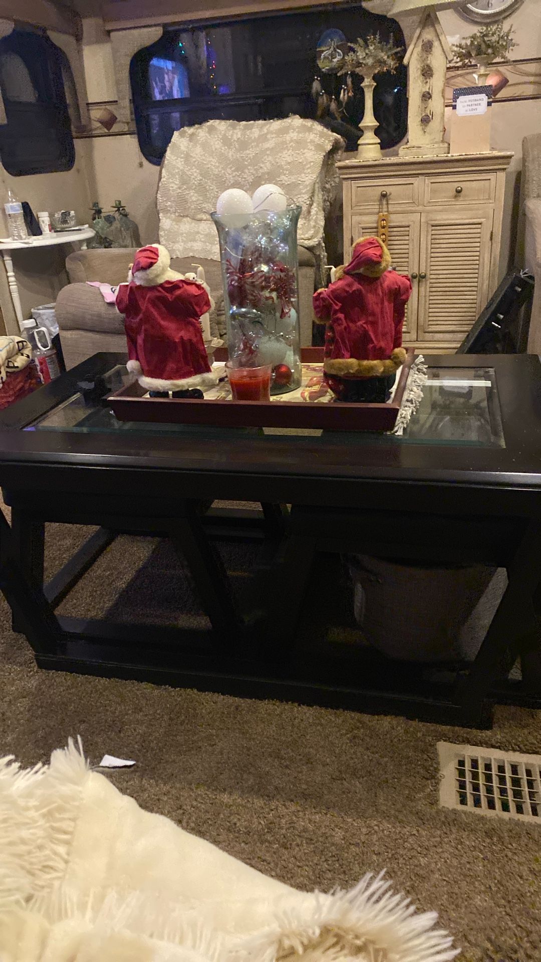 Coffee Table With 2 Small Benches That Slide Under Table