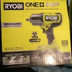 Ryobi one + HP HIGH TORQUE IMPACT WRENCH 1/2”