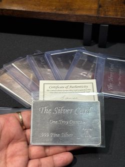Silver bars and round