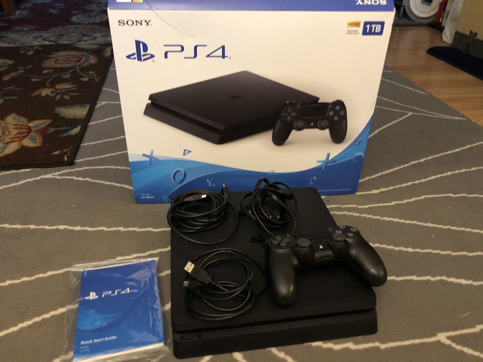 PS4 1TB 1 week old. Perfect condition.