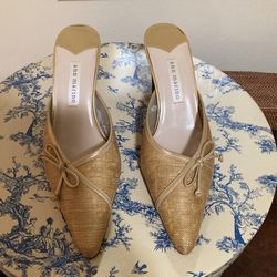 Sandals/mules In Gold In Great Condition , Used Twice.