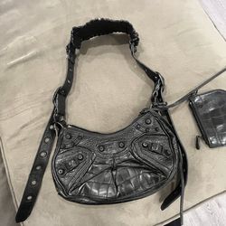 black balenciaga creole crossbody bag