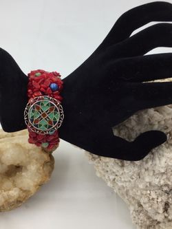 Carolyn Pollack STER Beaded Stretchable Bracelet 7.5”