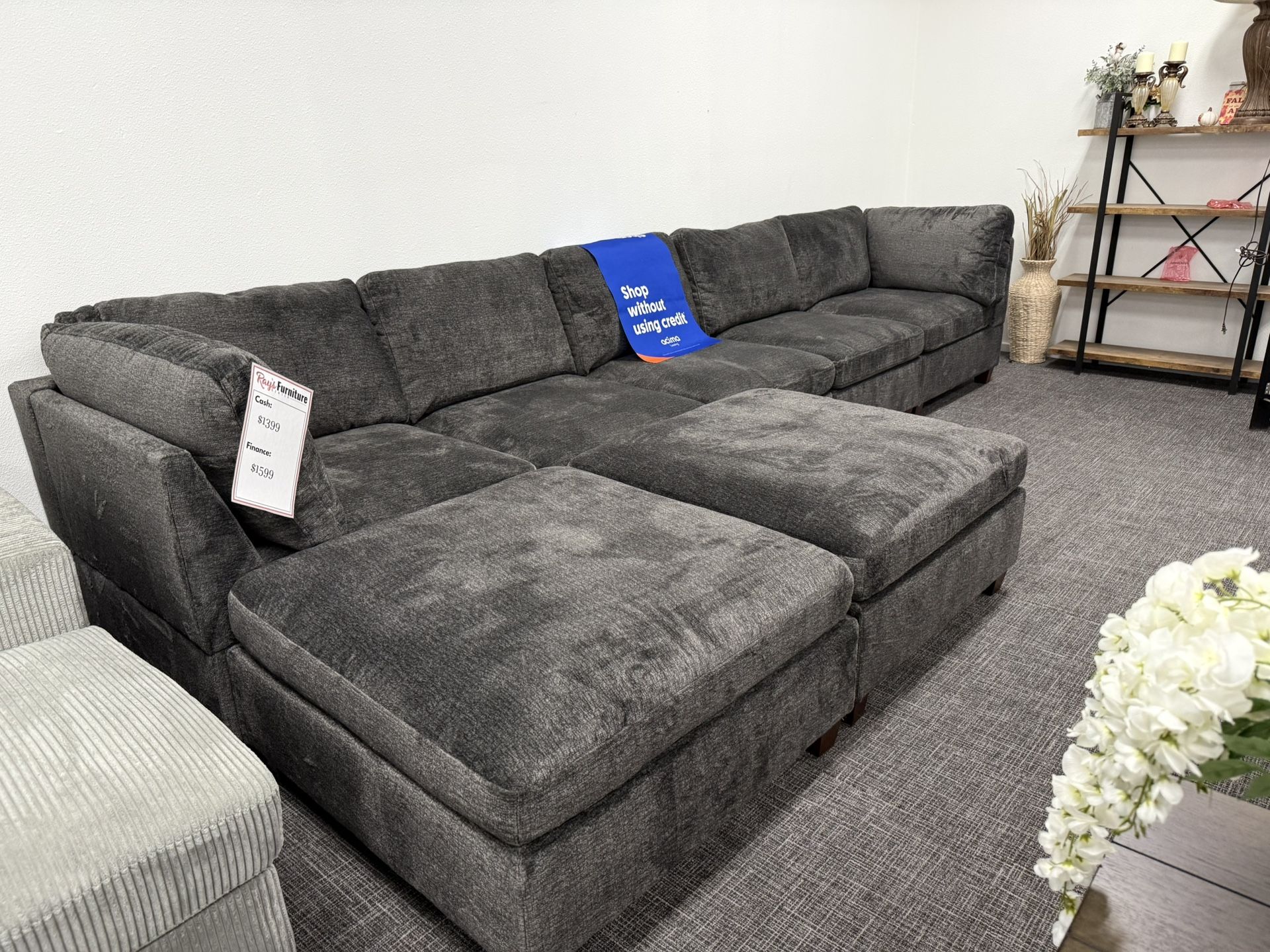 Dark Gray XL Sofa Sectional Modular Set - Free Delivery Promo