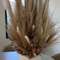 Pampas Grass Arrangement With Real Dried Flowers