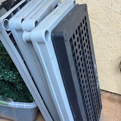 Four Grey Shelves Panels No Poles 