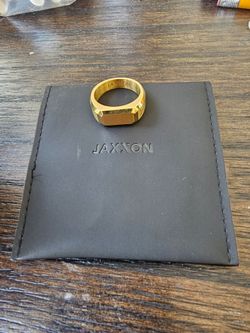 14k gold finish Signet ring size 11 Jaxxon