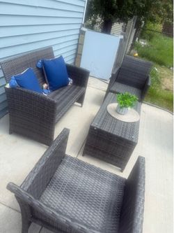 Wicker patio set