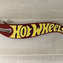 Handmade 3-Layer Hot Wheels Logo Sign