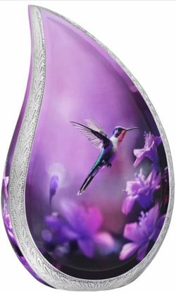 Hummingbird Teardrop Cremation Urn
