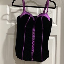 Corset / Torrid Velvet Corset / Costume Purple Corset