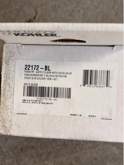 NEW Kohler Purist Supply Elbow w/ Check Valve – Matte Black