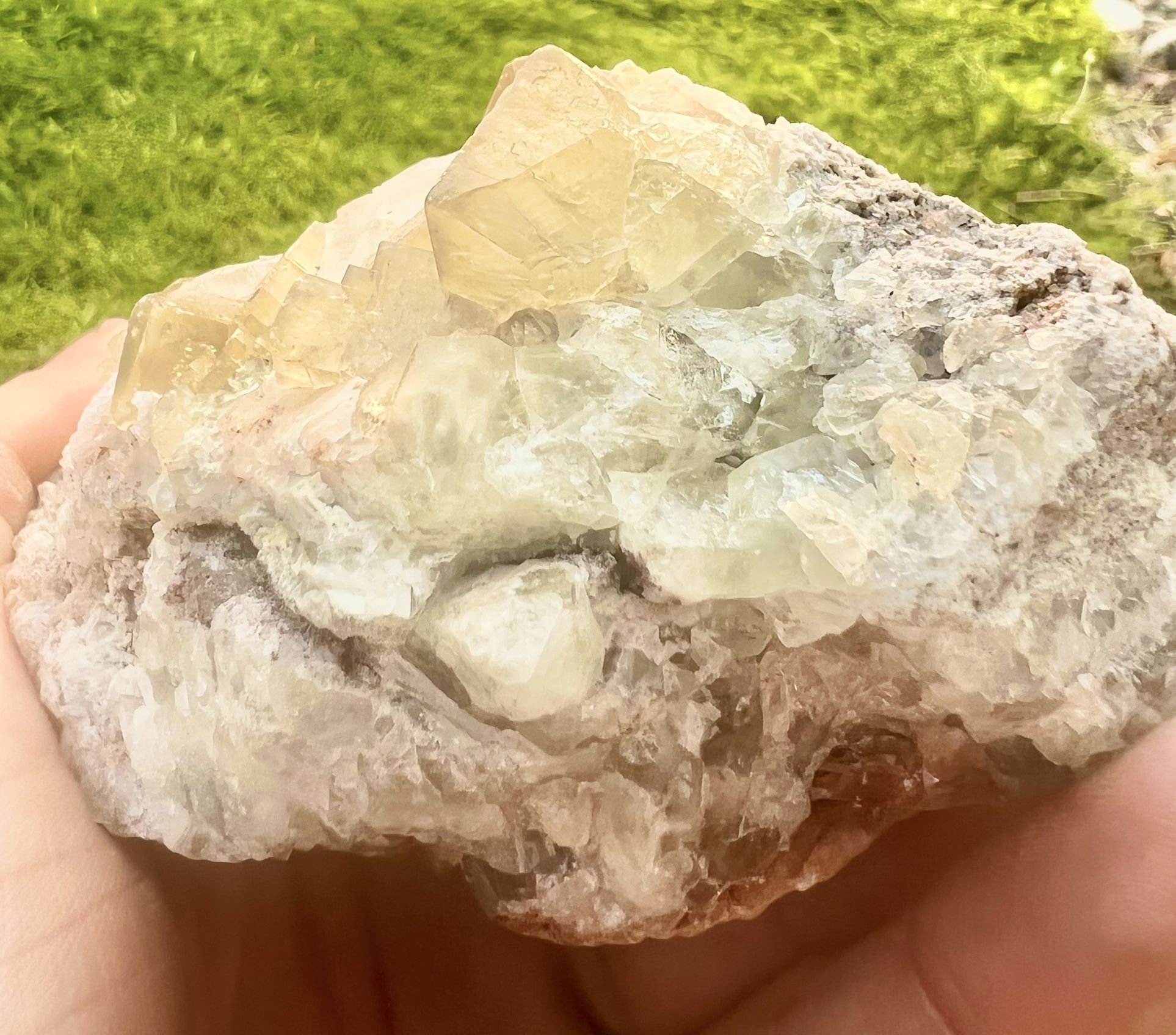 Fluorite on Quartz Crystal Cluster Specimen 