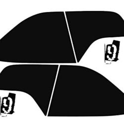 06-11 Honda Civic Sedan Subject 9 Precut Vinyl Taillight Tint (DARK SMOKE)