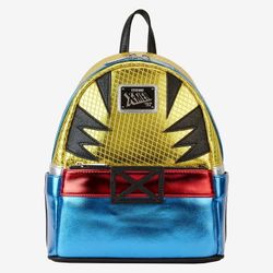 Loungefly Wolverine Cosplay Marvel Shine Metallic Mini Vegan Leather Backpack