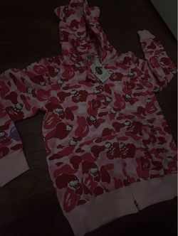 BAPE x Hello Kitty Pink Camo Zip-Up Hoodie
