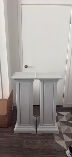 Two Plastic podiums for decor, weddings, events