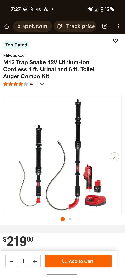 Milwaukee Pipe Auger