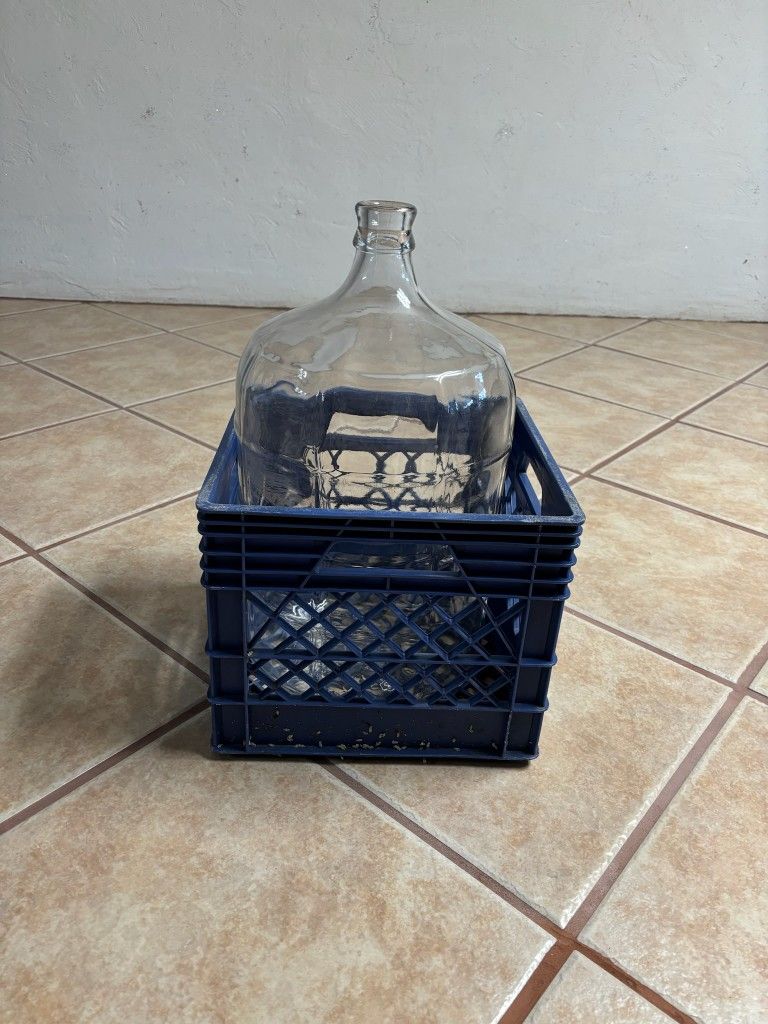 5 GALLON- CLEAR GLASS BOTTLE - 10 PCS