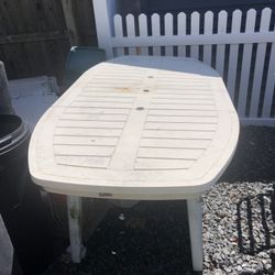 Large white plastic table free