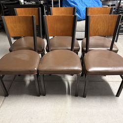 Dining Kitchen Metal Wood Chairs