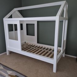 Crate & Kids Tiny House White Twin Bed - $600