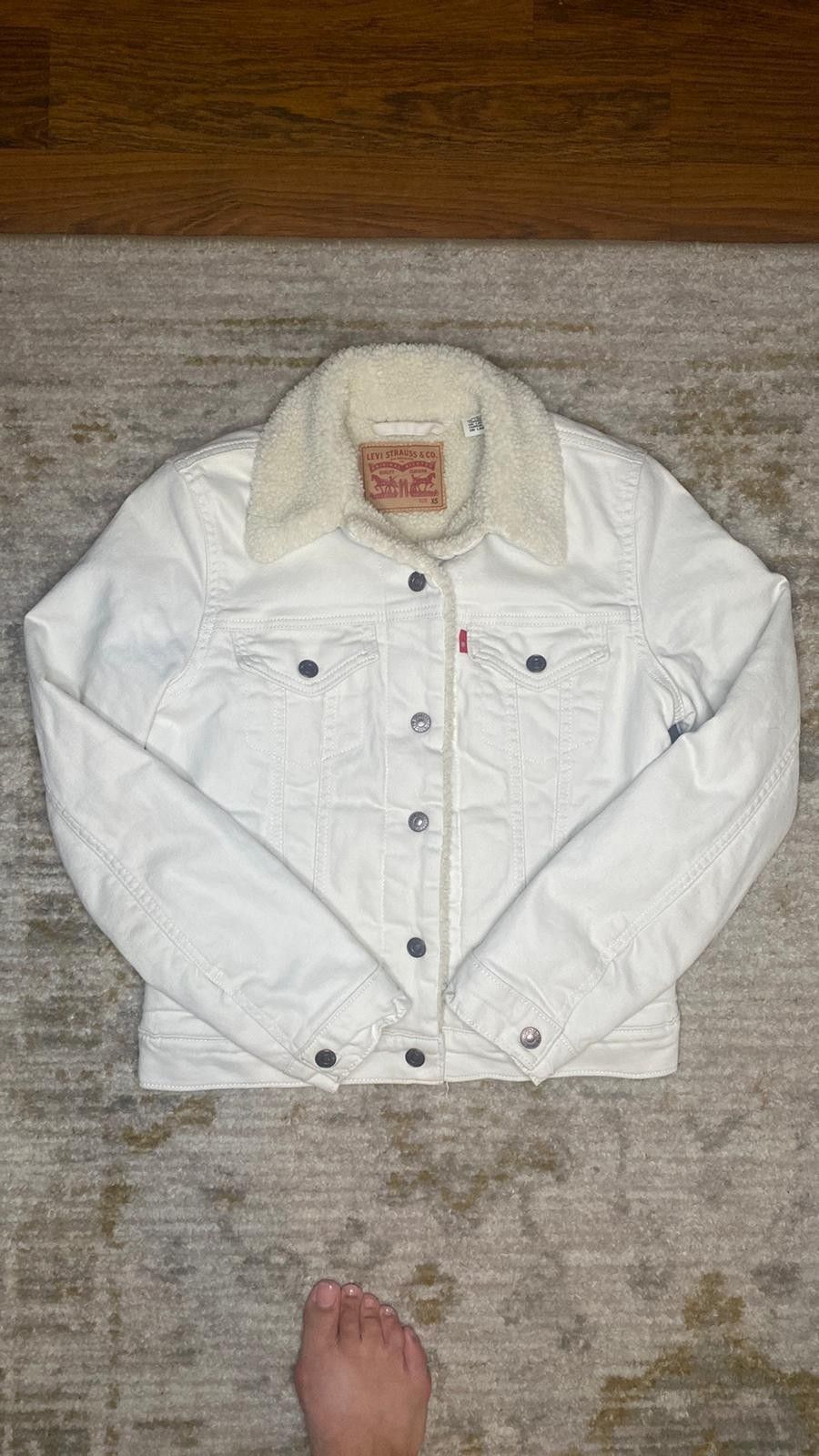 Ex Bf Sherpa Jacket Levis Sz Xs