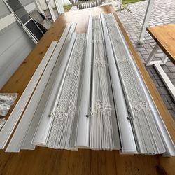 Set Of 3 White Blinds w/ Mounting Hardware