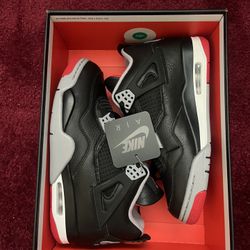 NIKE AIR JORDAN RETRO 4 BRED SIZE 8.5 NO LID