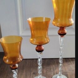 Hurricane Candle Holder Set