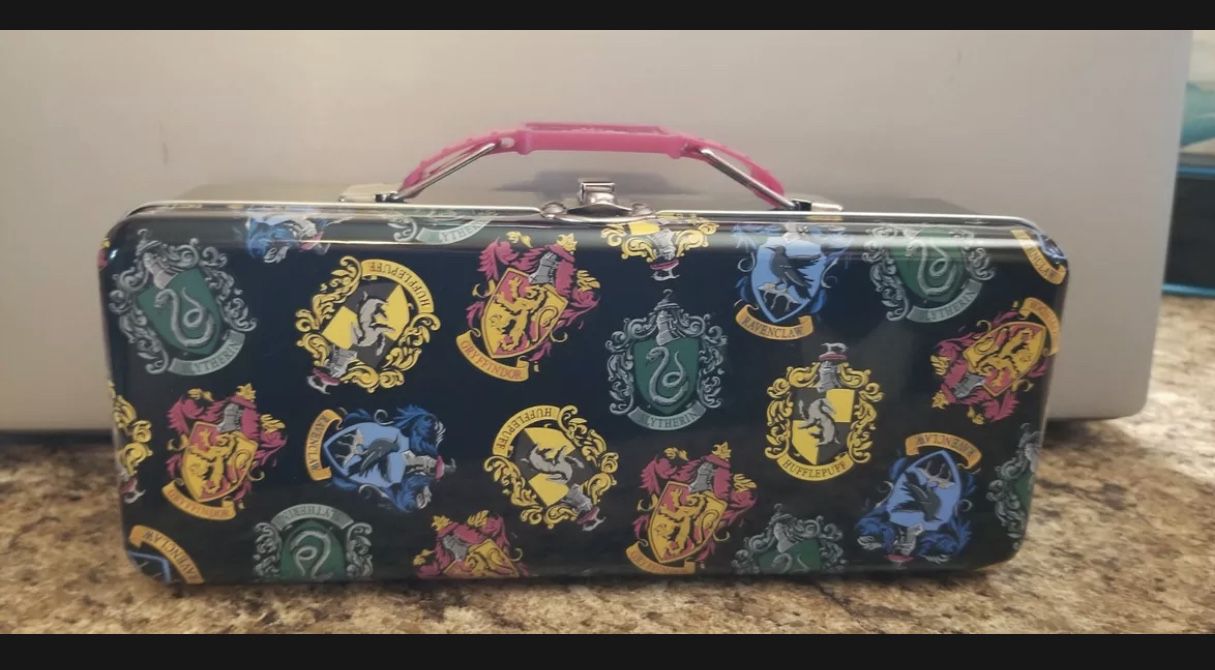 Harry Potter Tool Tin 8x3 Metal Box with Handle Pencil Case School Supplies New