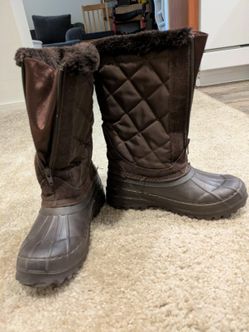Henry Ferrera Fur Lined Rain Boots Size 6 1/2