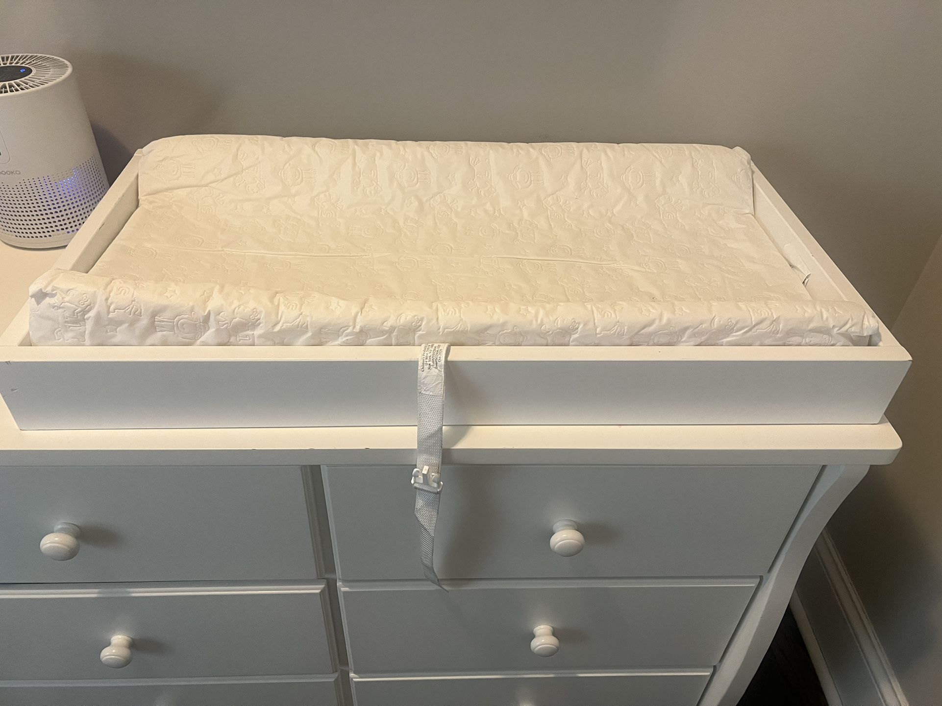 White Changing Table Topper With Changing Pad