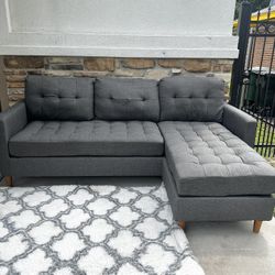 Gray Couch Sala Free Delivery 
